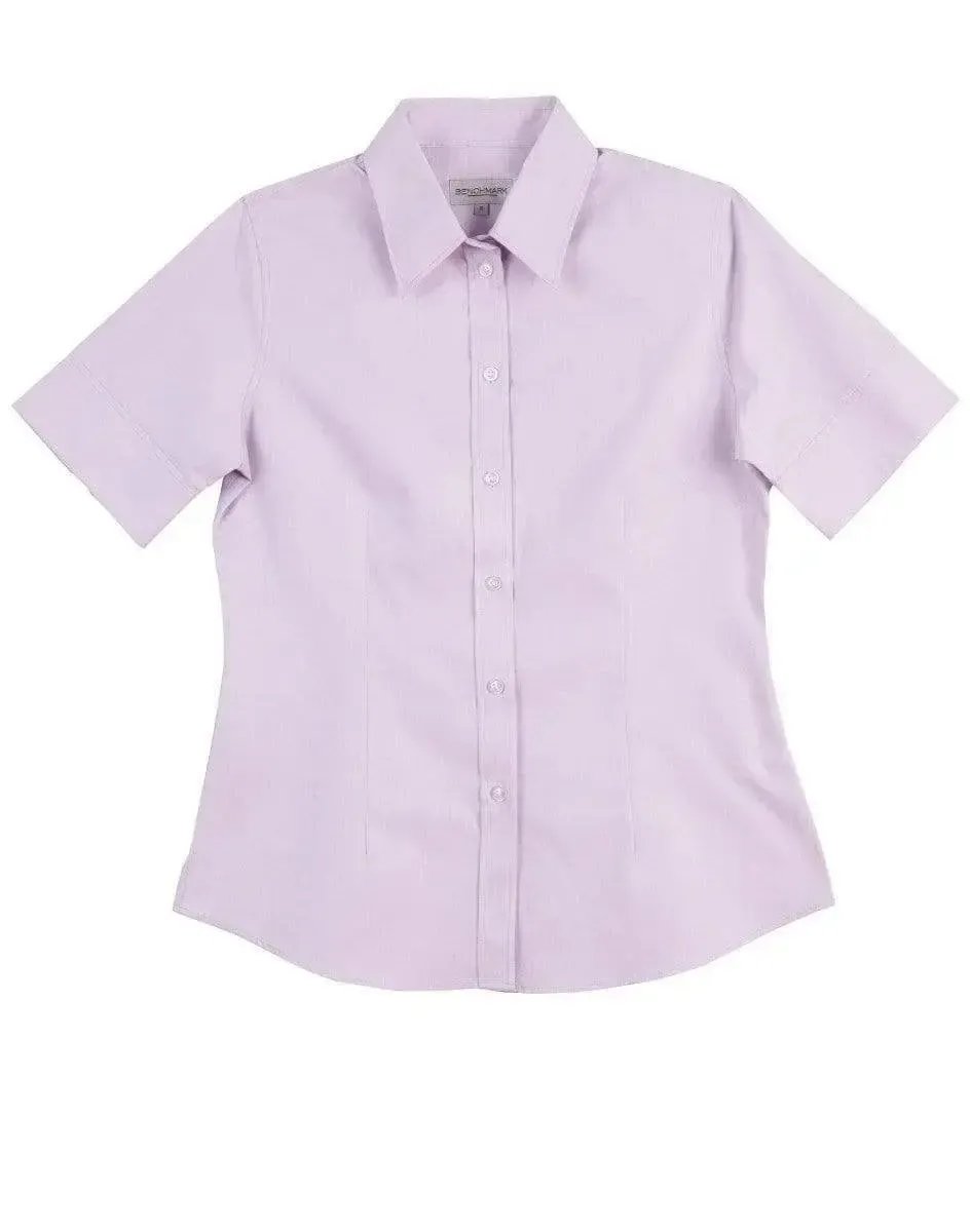 BENCHMARK Women's CVC Oxford Short Sleeve Shirt M8040S Metro Workwear.